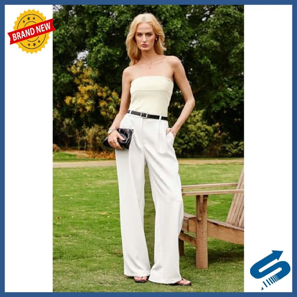 Silk Blend Tube Top Non-Slip Ruched Summer Casual Wear - Picture 6 of 8